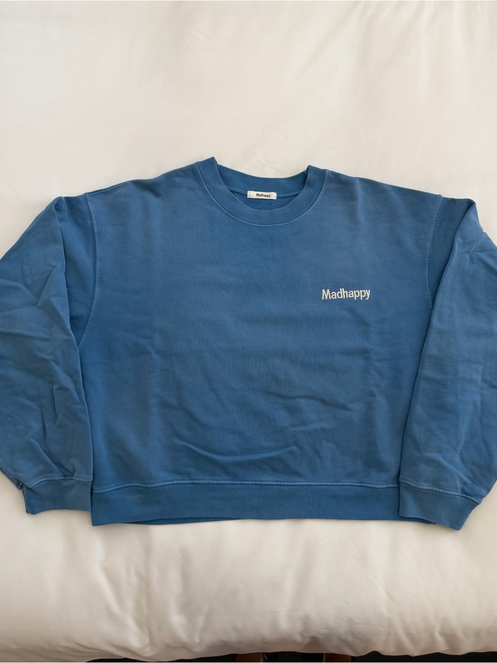 Madhappy washed blue crewneck (L)